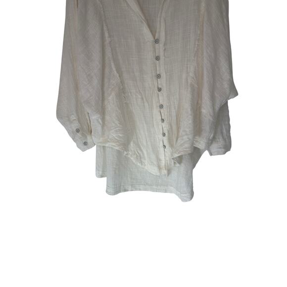 We the Free One and Only Button Down Blouse White Boho Bohemian Classy Small‎ - Picture 8 of 15
